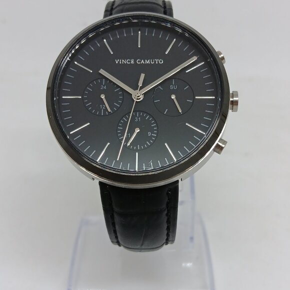 Vince Camuto VC/1098TB Men's 43mm Stainless Steel Multi-Function Watch NEW BATT - Picture 3 of 11